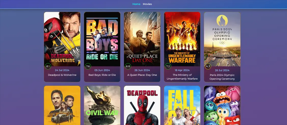 An image of the Movie Explorer project.